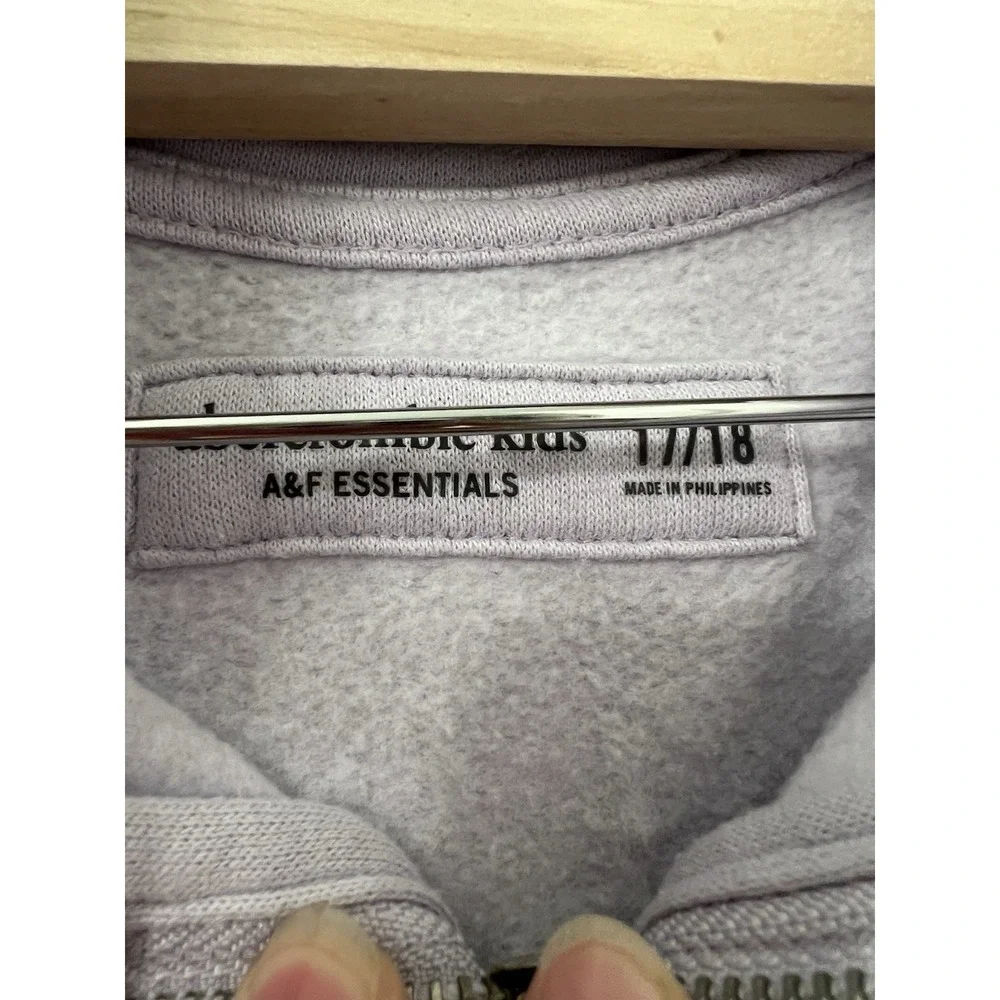 Abercrombie & Fitch Kids‎ essential sunday half-zip sweatshirt Purple 17/18